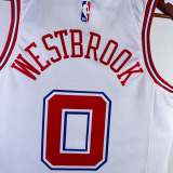 23-24 ROCKETS WESTBROOK #0 White City Edition Home Top Quality Hot Pressing NBA Jersey