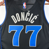23-24 Dallas Mavericks DONCIC #77 Black City Edition Top Quality Hot Pressing NBA Jersey(V领)