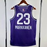 23-24 JAZZ MARKKANEN #23 Purple City Edition Top Quality Hot Pressing NBA Jersey