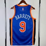 23-24 KNICKS BARRETT #9 Blue City Edition Top Quality Hot Pressing NBA Jersey