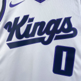 23-24 Kings MONK #0 White Top Quality Hot Pressing NBA Jersey