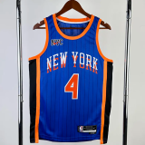 23-24 KNICKS ROSE #4 Blue City Edition Top Quality Hot Pressing NBA Jersey