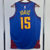 22-23 Nuggets JOKIC #15 Blue Top Quality Hot Pressing NBA Jersey (Trapeze Edition) 飞人版