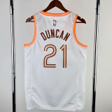 23-24 Sa Spurs DUNCAN #21 White City Edition Top Quality Hot Pressing NBA Jersey