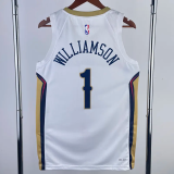 22-23 Pelicans WILLIAMSON #1 White Top Quality Hot Pressing NBA Jersey（V领）