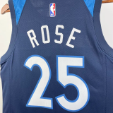 22-23 Timberwolves ROSE #25 Blue Top Quality Hot Pressing NBA Jersey