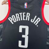 23-24 Rockets PORTER JR. #3 Black Top Quality Hot Pressing NBA Jersey (Trapeze Edition)
