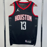 23-24 Rockets HARDEN #13 Black Top Quality Hot Pressing NBA Jersey (Trapeze Edition)