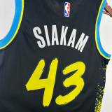 23-24 Indiana Pacers SIAKAM #43 Black City Edition Top Quality Hot Pressing NBA Jersey
