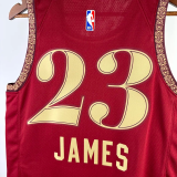 23-24 Cleveland Cavaliers JAMES #23 Red City Edition Top Quality Hot Pressing NBA Jersey