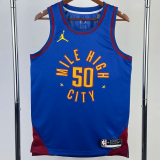 22-23 Nuggets GORDON #50 Blue Top Quality Hot Pressing NBA Jersey (Trapeze Edition) 飞人版
