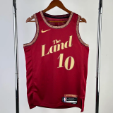 23-24 Cleveland Cavaliers GARLAND #10 Red City Edition Top Quality Hot Pressing NBA Jersey