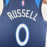 22-23 Timberwolves RUSSELL #0 Blue Top Quality Hot Pressing NBA Jersey