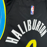 23-24 Indiana Pacers HALLBURTON #0 Black City Edition Top Quality Hot Pressing NBA Jersey