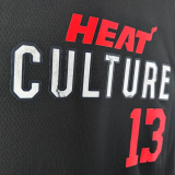23-24 HEAT ADEBAYO #13 Black City Edition Top Quality Hot Pressing NBA Jersey (V领）
