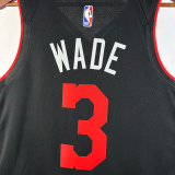 23-24 HEAT WADE #3 Black City Edition Top Quality Hot Pressing NBA Jersey (V领）