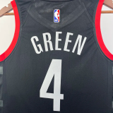 23-24 Rockets GREEN #4 Black Top Quality Hot Pressing NBA Jersey (Trapeze Edition)
