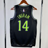 23-24 Pelicans INGRAM #14 Black City Edition Top Quality Hot Pressing NBA Jersey