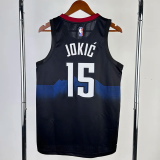 23-24 Nuggets JOKIC #15 Black City Edition Top Quality Hot Pressing NBA Jersey