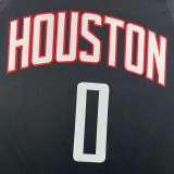 23-24 Rockets WESTBROOK #0 Black Top Quality Hot Pressing NBA Jersey (Trapeze Edition)