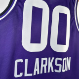 23-24 JAZZ CLARKSON #00 Purple City Edition Top Quality Hot Pressing NBA Jersey