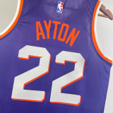 23-24 SUNS AYTON #22 Purple Top Quality Hot Pressing NBA Jersey