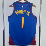 22-23 Nuggets PORTER JR. #1 Blue Top Quality Hot Pressing NBA Jersey (Trapeze Edition) 飞人版