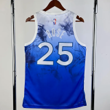 23-24 Timberwolves ROSE #25 Blue City Edition Top Quality Hot Pressing NBA Jersey