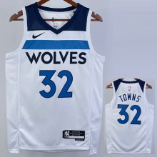 22-23 Timberwolves TOWNS #32 White Top Quality Hot Pressing NBA Jersey