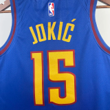 22-23 Nuggets JOKIC #15 Blue Top Quality Hot Pressing NBA Jersey (Trapeze Edition) 飞人版