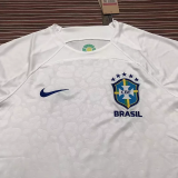 22-23 Brazil White Special Edition Fans Soccer Jersey (袖边绿色)