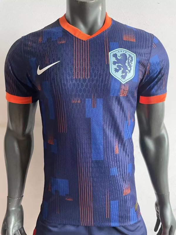 2024 Netherlands European Cup Away Player Version Soccer Jersey
