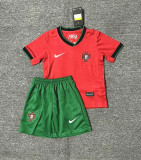 2024 Portugal European Cup Home Kids Soccer Jersey