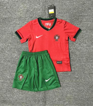 2024 Portugal European Cup Home Kids Soccer Jersey