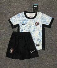 2024 Portugal European Cup Away Kids Soccer Jersey