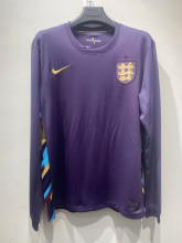 2024 Englande Europe Cup Away Fans Version Long sleeves Soccer Jersey
