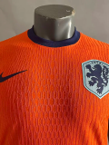 2024 Netherlands European Cup Home Player Version Soccer Jersey
