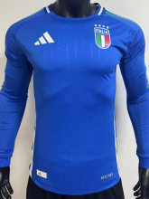 2024 Italy European Cup Home Long Sleeve Player Version Soccer Jersey