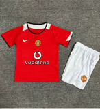 2004-2006 Man Utd Home Retro Kids Soccer Jersey