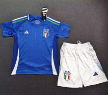 2024 Italy European Cup Home Kids Soccer Jersey
