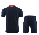 24-25 PSG Royal Blue Training Short Suit (100%Cotton)纯棉