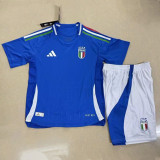 2024 Italy European Cup Home Player Version Kids Soccer Jersey