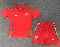 2024 Wales European Cup Home Kids Soccer Jersey