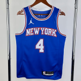 21-22 KNICKS ROSE #4 Blue Top Quality Hot Pressing NBA Jersey (Trapeze Edition) 飞人版