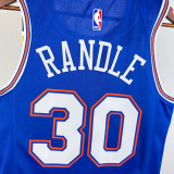 21-22 KNICKS RANDLE #30 Blue Top Quality Hot Pressing NBA Jersey (Trapeze Edition) 飞人版