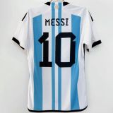 22-23 Argentina Home Player World Cup Champion Three StarVersion Soccer Jersey