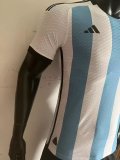 22-23 Argentina Home Player World Cup Champion Three StarVersion Soccer Jersey