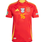 2024 Spain European Cup Home Player Version Soccer Jersey