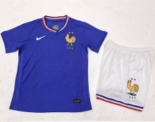 2024 France European Cup Home Player Version Kids Soccer Jersey