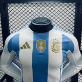 2024 Argentina Home Long sleeves Player Version Soccer Jersey